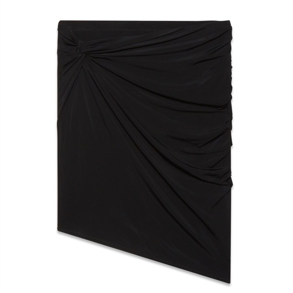 HELMUT LANG Faint Jersey Twist Mini Skirt Black - Picture 1 of 5